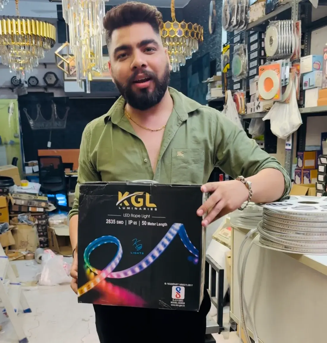 KGL Lens Shaped Rope Light 50 Meters 144 LED Per Meter Rainproof Warm white