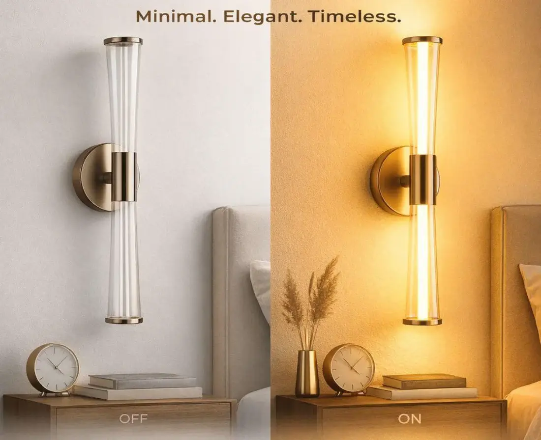 Modern LED Glass Tube Wall Light